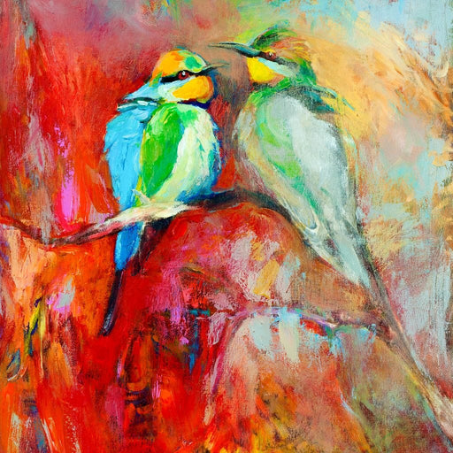 Blue-Tailed Birds Canvas Print