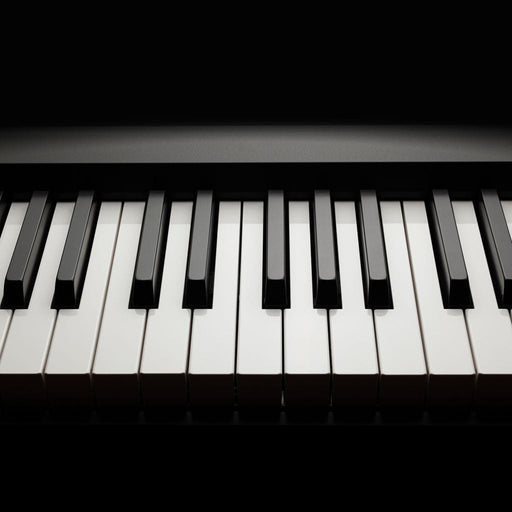 Piano Keyboard - Canvas Print - digital wall art of a piano perfect to give to your music lover friends - this canvas painting is a true work of art | NicheCanvas