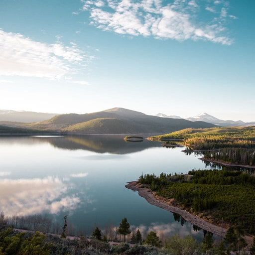 Easy Morning - Lucas Moore - Canvas Print - gorgeous wall art of the morning sky and a breathtaking mountain view - this home decor makes the perfect centerpiece | NicheCanvas
