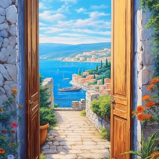 Open Door to the Sea Canvas Print