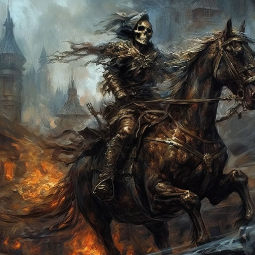 Skeleton Knight - Raven Blackwood Canvas Print