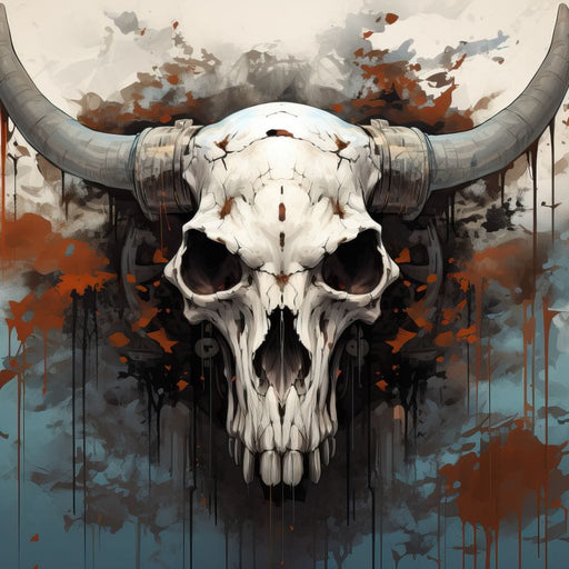 Eternal Symmetry of the Buffalo - Raven Blackwood Canvas Print