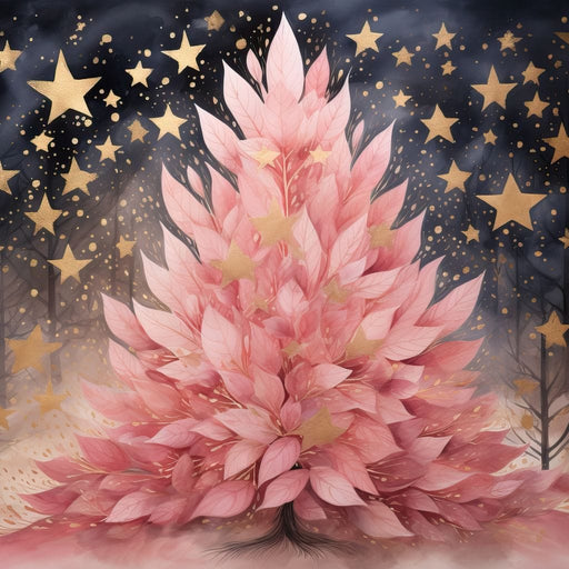 Pink Pine Tree Canvas Print