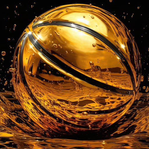 Golden Basketball Canvas Print