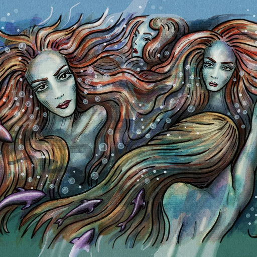 The 4 Mermaids Canvas Print