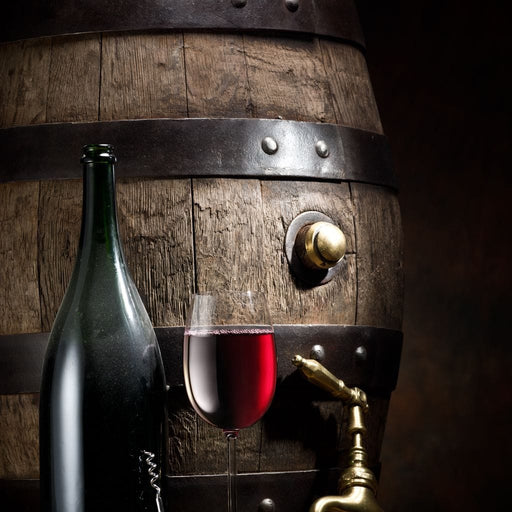 Wine Bottle and Barrel Canvas Print