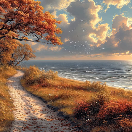 Autumn Seaside Reverie Canvas Print