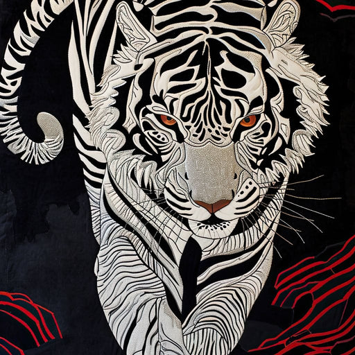 White Tiger of Shadows Canvas Print