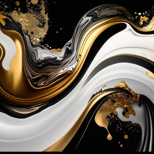 Marble-Lux Collection: Vibrant White & Gold Marble 11 Canvas Print