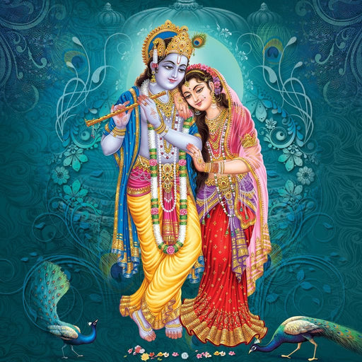 Radha & Krishna Couple Canvas Print