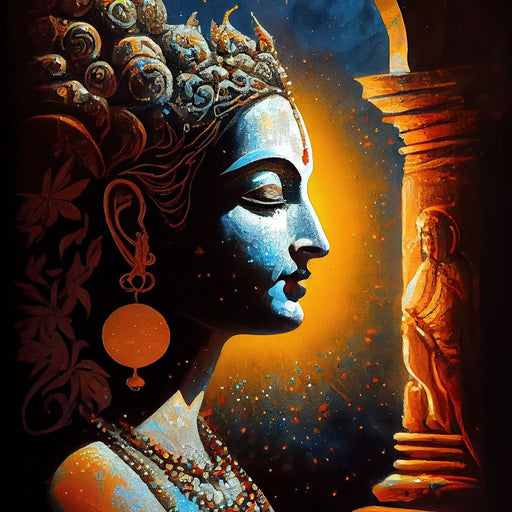 Krishna Temple Canvas Print