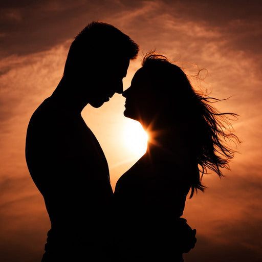 Couple by the Sunset Canvas Print