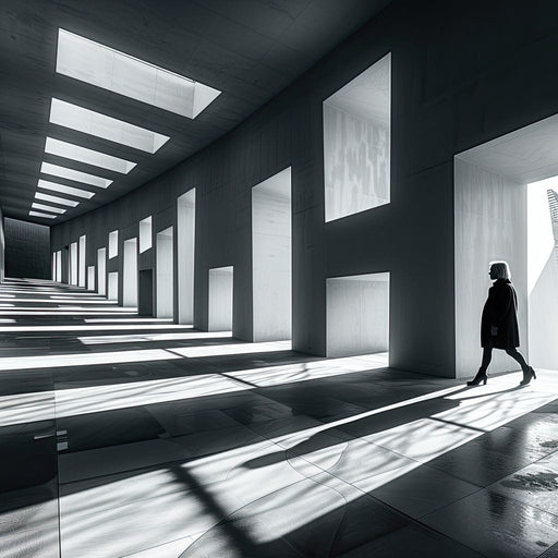 Shadowplay Geometric Solitude Canvas Print