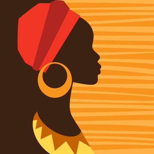 African Woman Profile Canvas Print