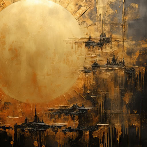 Golden Sun Atmosphere Canvas Print