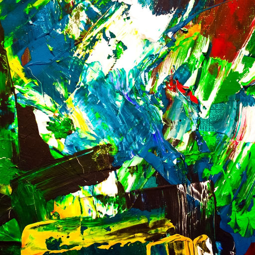 Abstract Emerald Splash Canvas Print