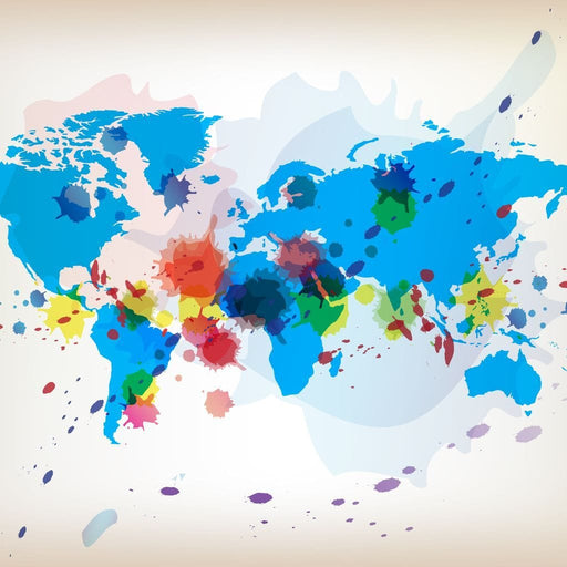 World Map - Watercolor - Canvas Print - gorgeous wall art of the world map made in an watercolor style - this painting is an artful addition to your room | NicheCanvas