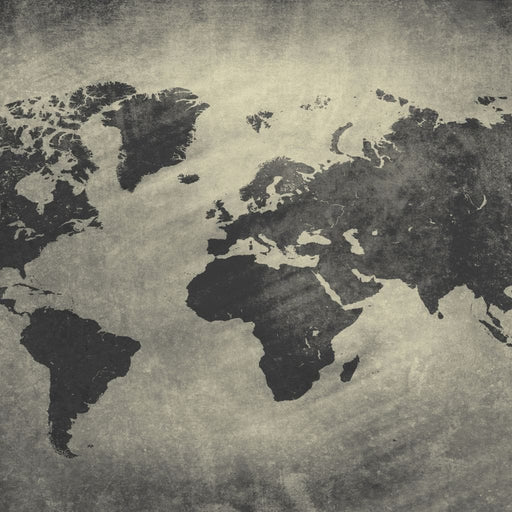 World Map - 5 Panels Set - Canvas Print - vintage wall art of the world map - this work of art can be displayed in your home or office | NicheCanvas