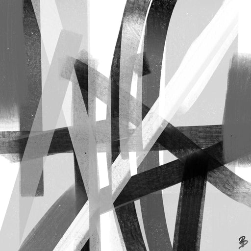 Black & White Lines v3 - Andy Brackpool Canvas Print