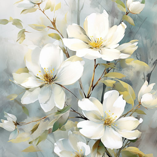 Ethereal Blooms in Mist Canvas Print