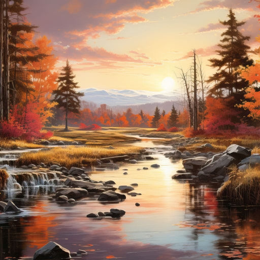 Magnificent Autum By The Lake Canvas Print