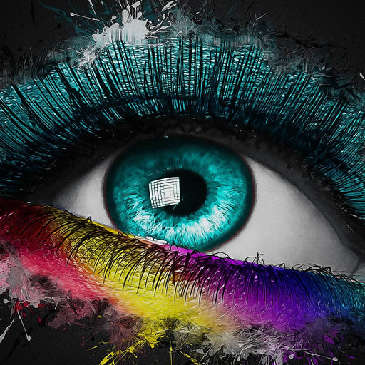 Colorful Eye Splash Art - Johanjjf Canvas Print