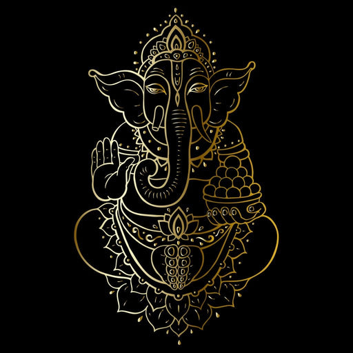 Golden Ganesha Canvas Print