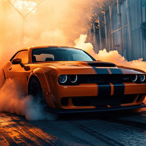 Hellcat Burnout - Rider Art Canvas Print