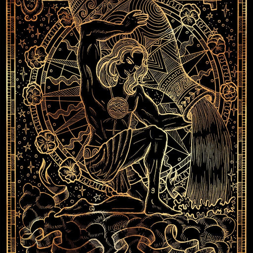 Zodiac sign Aquarius Canvas Print