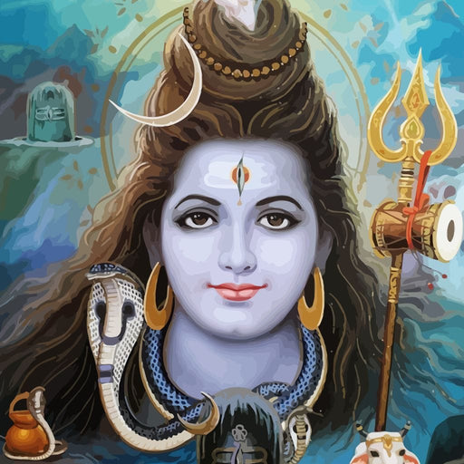 Lord Shiva Portrait Canvas Print