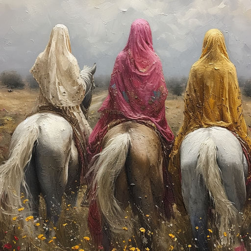 Womens Horse Riding Canvas Print