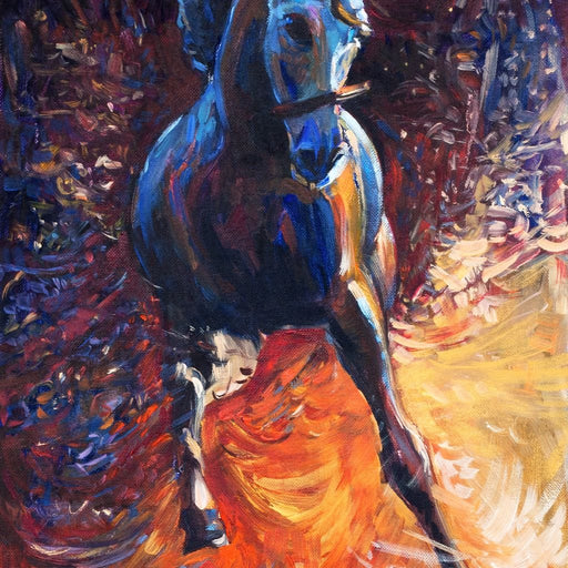 Blue Horse Canvas Print