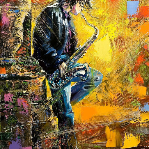 Man With Saxophone Canvas Print