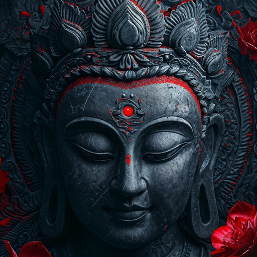 Buddha's Crimson Nirvana Canvas Print