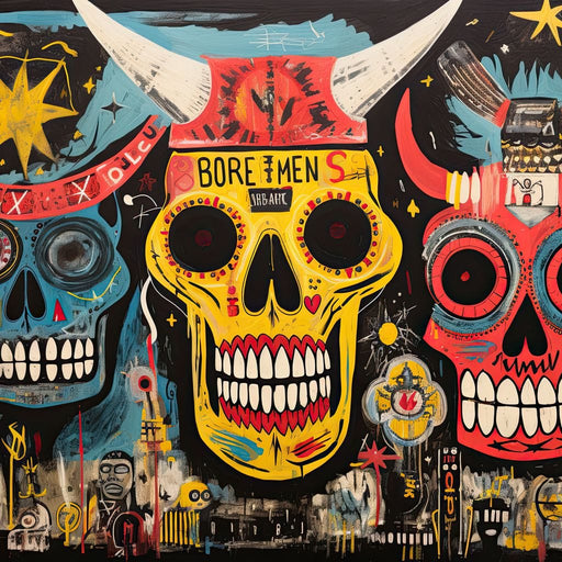 Tribal Skull Symphony Canvas Print