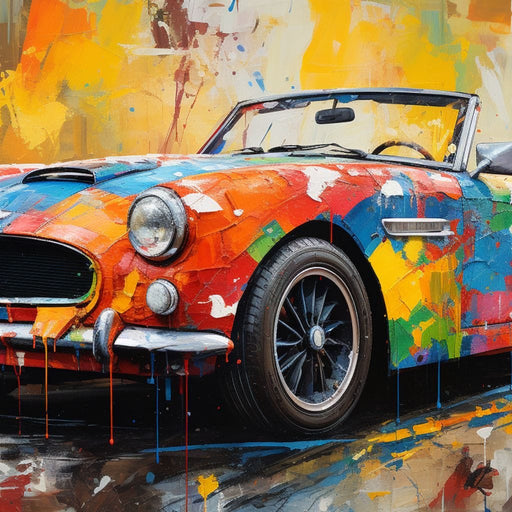 Pink Covertible - RiderArt Canvas Print