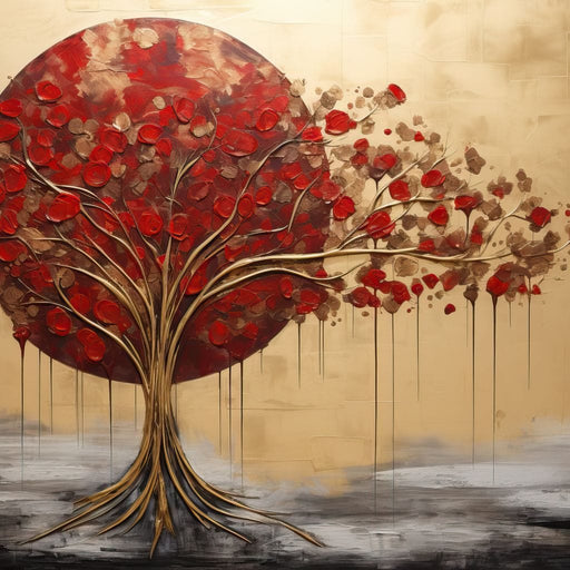 Golden Tree Autumn Symphony Canvas Print