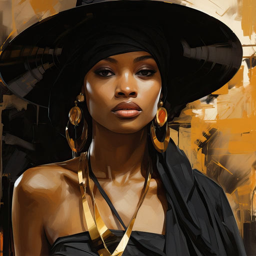 Black Gold Fashion Canvas Print