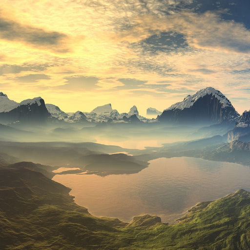 Morning Mist on Serenity Lake Canvas Print