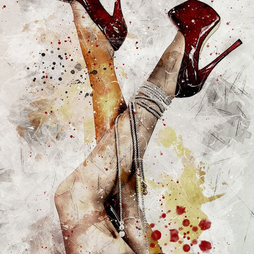 Heels and Pearls - Vizahn Burger Canvas Print