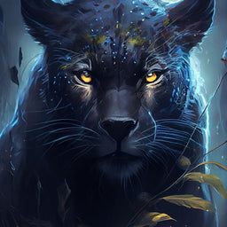 Fierce Black Panther | NicheCanvas