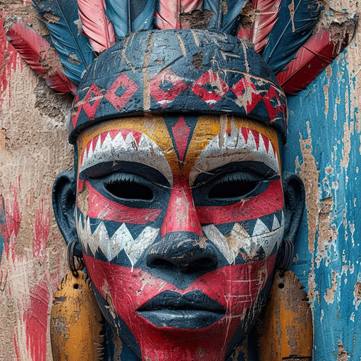 Tribal Echoes in Color Canvas Print