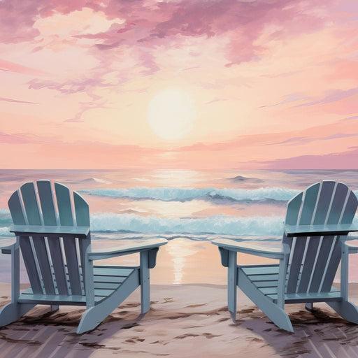 Vacation Beach Chairs Canvas Print