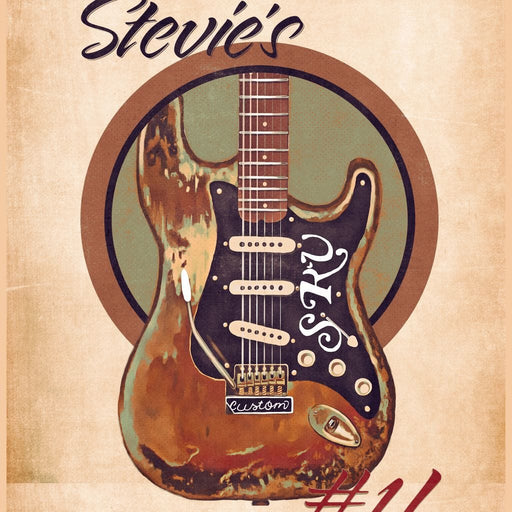 Stevie Ray Vaughan's Guitar Retro - Abraham Szomor Canvas Print