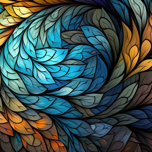 Mosaic Leafy Luminescence Canvas Print