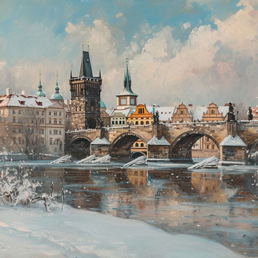 Winters Breath Over Prague Canvas Print