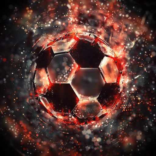 Burning Soccer Ball Canvas Print