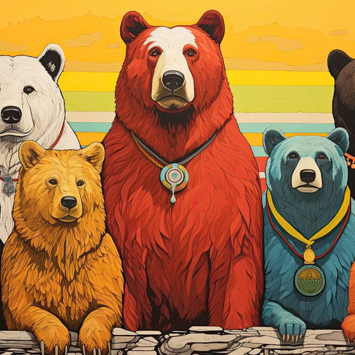 Kaleidoscope of Bears Canvas Print