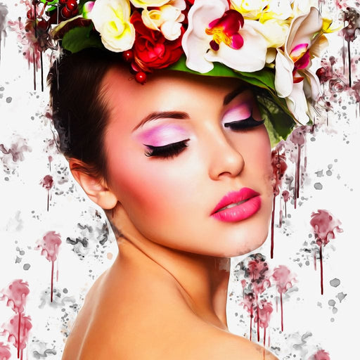 Flower Devine MixArt - Johanjjf Canvas Print