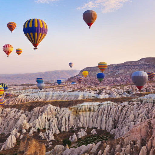 Hot Air Balloons over Cappadocia Canvas Print